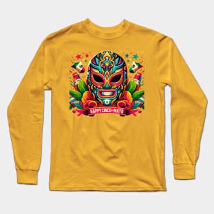 Cinco de Mayo Luchador Sombrero Long Sleeve T-Shirt